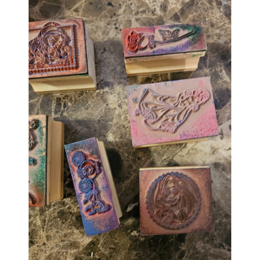 Wooden Disney Princess Rubber Stamps: Melissa & Doug Lot of‎ 9 - Picture 10 of 10